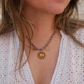 Collier charmes cordon