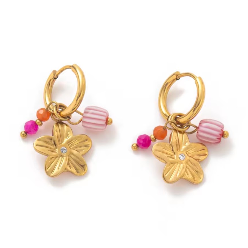 Boucles d'oreilles fleur