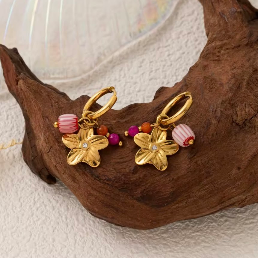 Boucles d'oreilles fleur